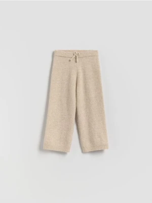 Reserved - Dzianinowe spodnie - beżowy