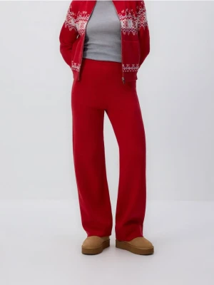 Reserved - Dzianinowe spodnie - czerwony