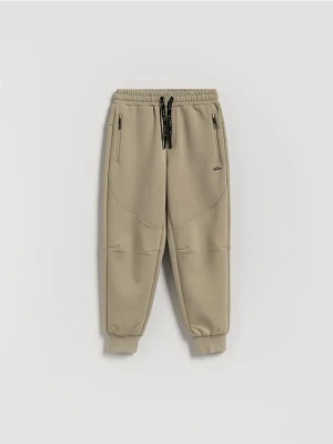Reserved - Dzianinowe spodnie - oliwkowy