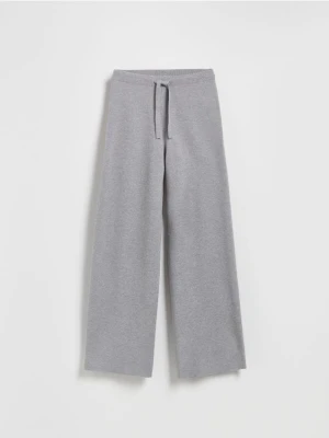 Reserved - Dzianinowe spodnie z wiskozą - szary