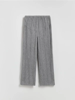 Reserved - Dzianinowe spodnie z wiskozą - szary