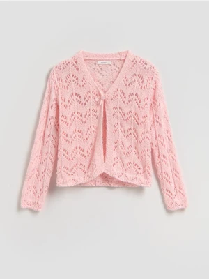 Reserved - Dzianinowy kardigan - pastelowy róż
