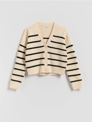 Reserved - Dzianinowy kardigan z wiskozą - wielobarwny