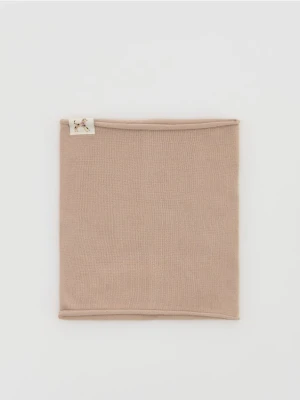 Reserved - Dzianinowy komin z wiskozą - beżowy