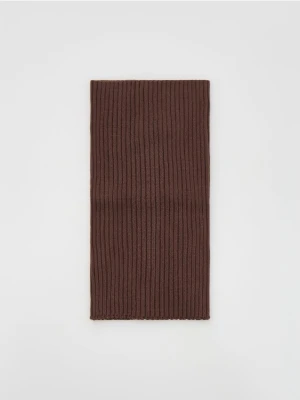 Reserved - Dzianinowy komin z wiskozą - brązowy