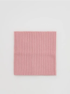 Reserved - Dzianinowy komin z wiskozą - brudny róż