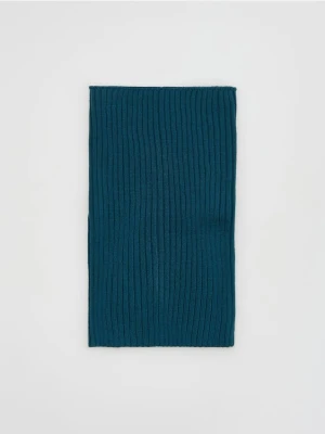 Reserved - Dzianinowy komin z wiskozą - ciemny turkus