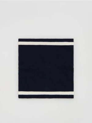 Reserved - Dzianinowy komin z wiskozą - granatowy