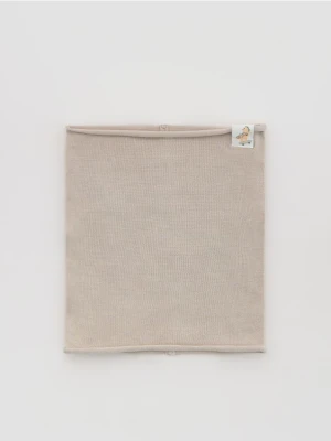 Reserved - Dzianinowy komin z wiskozą - jasnoszary