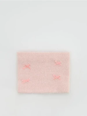 Reserved - Dzianinowy komin z wiskozą - pastelowy róż