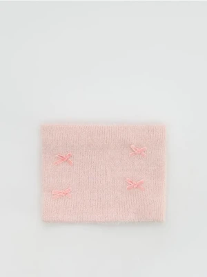 Reserved - Dzianinowy komin z wiskozą - pastelowy róż