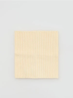 Reserved - Dzianinowy komin z wiskozą - złamana biel