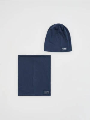 Reserved - Dzianinowy komplet - granatowy