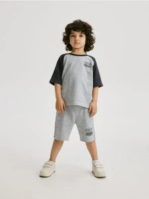 Reserved - Dzianinowy komplet - jasnoszary