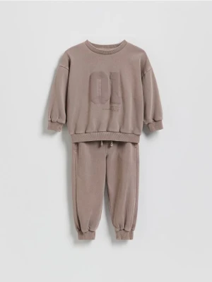 Reserved - Dzianinowy komplet oversize - brązowy