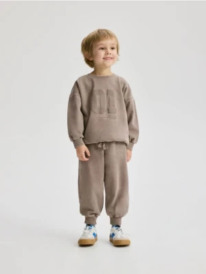 Reserved - Dzianinowy komplet oversize - brązowy