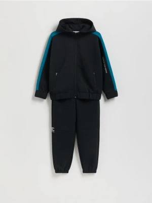 Reserved - Dzianinowy komplet z bawełną - czarny