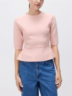 Reserved - Dzianinowy sweter - pastelowy róż