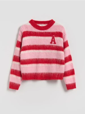 Reserved - Dzianinowy sweter z domieszką wełny - wielobarwny