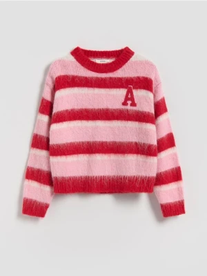 Reserved - Dzianinowy sweter z domieszką wełny - wielobarwny