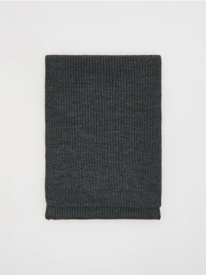 Reserved - Dzianinowy szalik - ciemnoszary