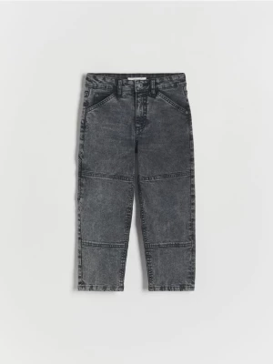 Reserved - Elastyczne jeansy wide leg - jasnoszary
