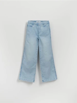 Reserved - Elastyczne jeansy wide leg - niebieski