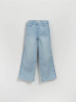 Reserved - Elastyczne jeansy wide leg - niebieski