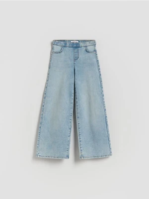 Reserved - Elastyczne jeansy wide leg - niebieski