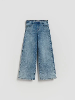 Reserved - Elastyczne jeansy wide leg - niebieski