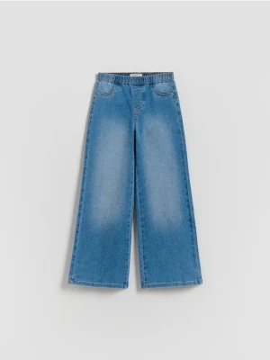 Reserved - Elastyczne jeansy wide leg - niebieski