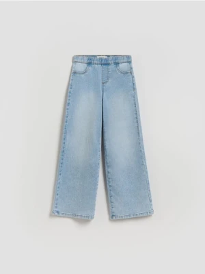 Reserved - Elastyczne jeansy wide leg - niebieski