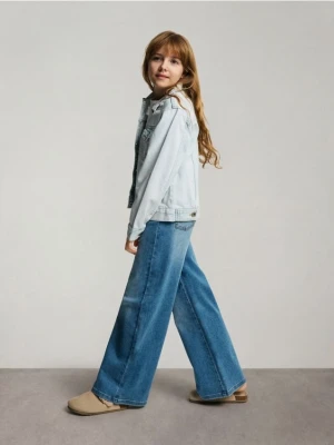 Reserved - Elastyczne jeansy wide leg - niebieski