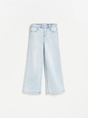 Reserved - Elastyczne jeansy wide leg - niebieski