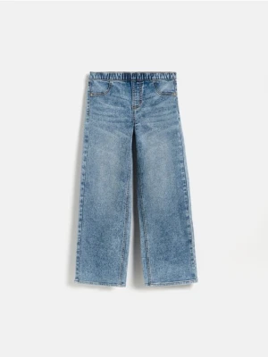 Reserved - Elastyczne jeansy wide leg - niebieski