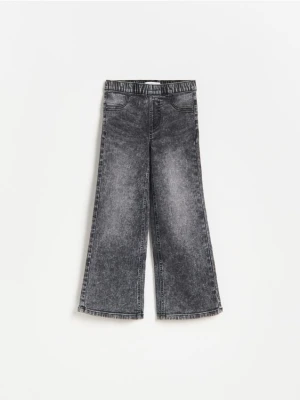 Reserved - Elastyczne jeansy wide leg - szary