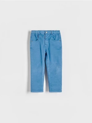 Reserved - Elastyczne spodnie regular - niebieski
