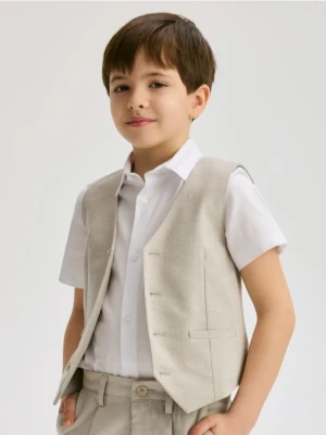 Reserved - Elegancka kamizelka - beżowy