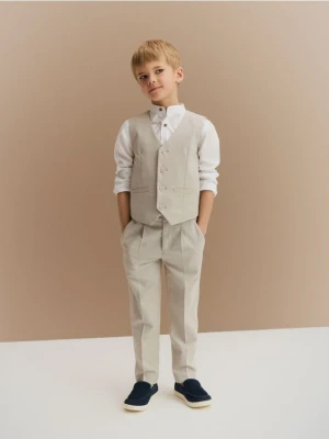 Reserved - Elegancka kamizelka - beżowy