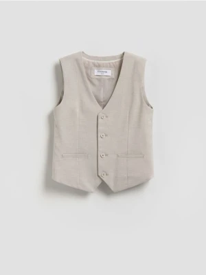 Reserved - Elegancka kamizelka - beżowy