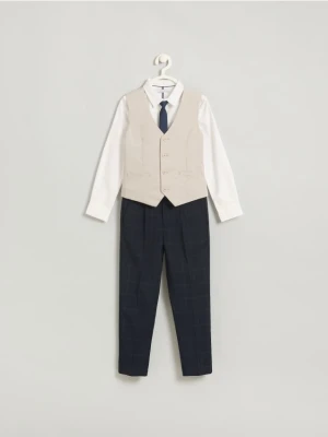 Reserved - Elegancka koszula z krawatem - biały