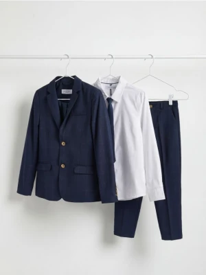 Reserved - Elegancka koszula z krawatem - biały