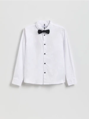 Reserved - Elegancka koszula z muchą - biały