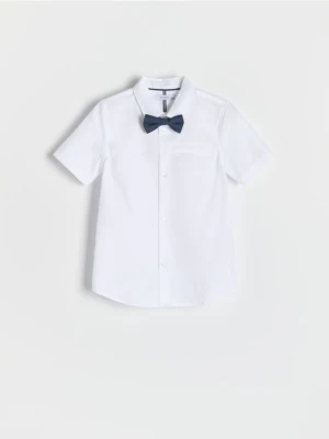 Reserved - Elegancka koszula z muchą - biały