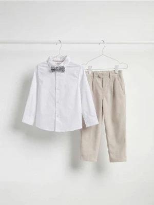 Reserved - Elegancka koszula z muchą - biały