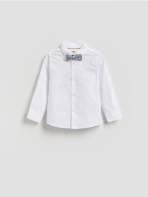 Reserved - Elegancka koszula z muchą - biały
