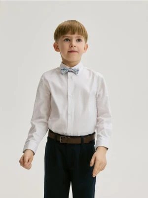 Reserved - Elegancka koszula z muchą - biały