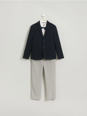 Reserved - Elegancka marynarka z wiskozą - granatowy