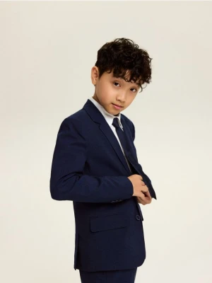 Reserved - Elegancka marynarka z wiskozą - granatowy