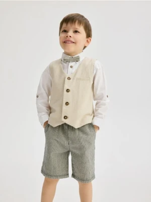 Zdjęcie produktu Reserved - Elegancki zestaw z muszką - beżowy